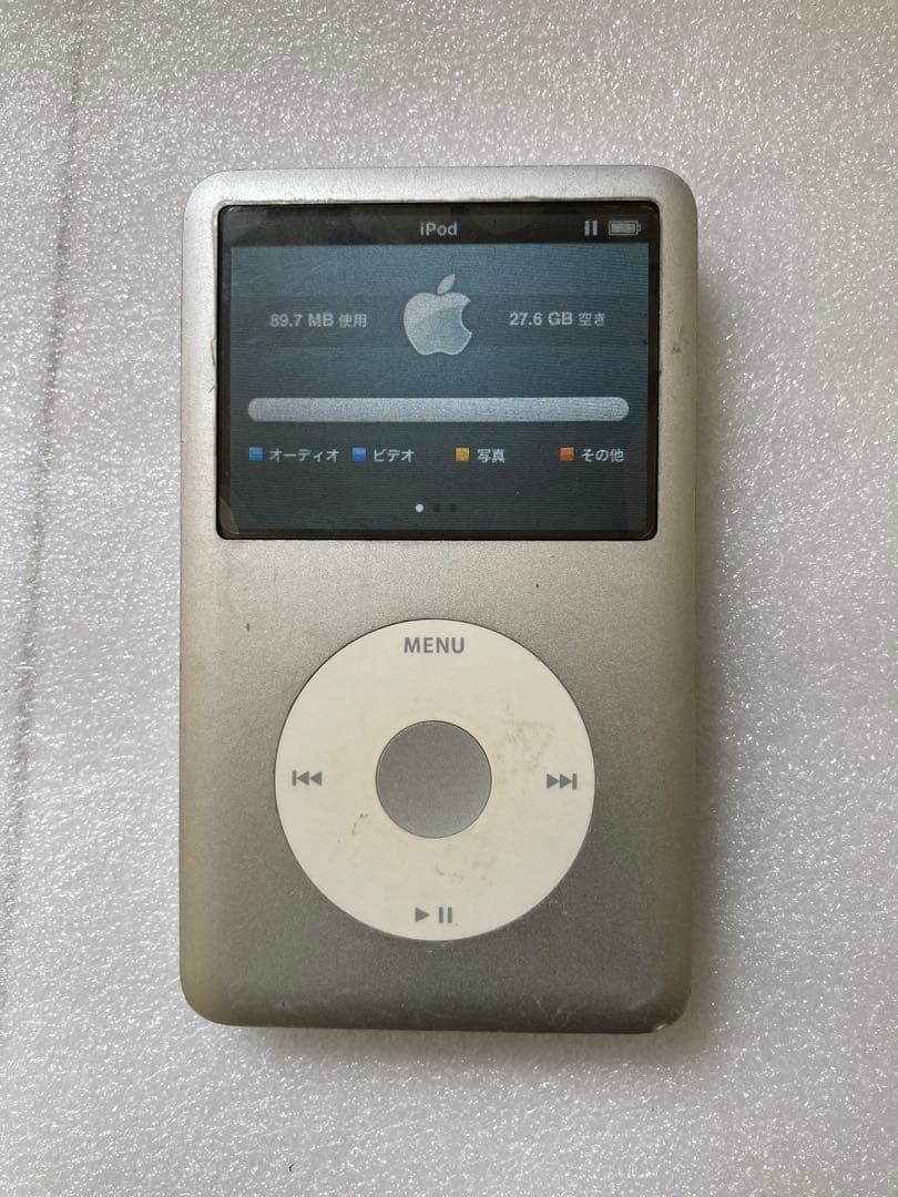 iPod classic 6世代 載せ替え30GB 動作確認済　バッテリー急落無