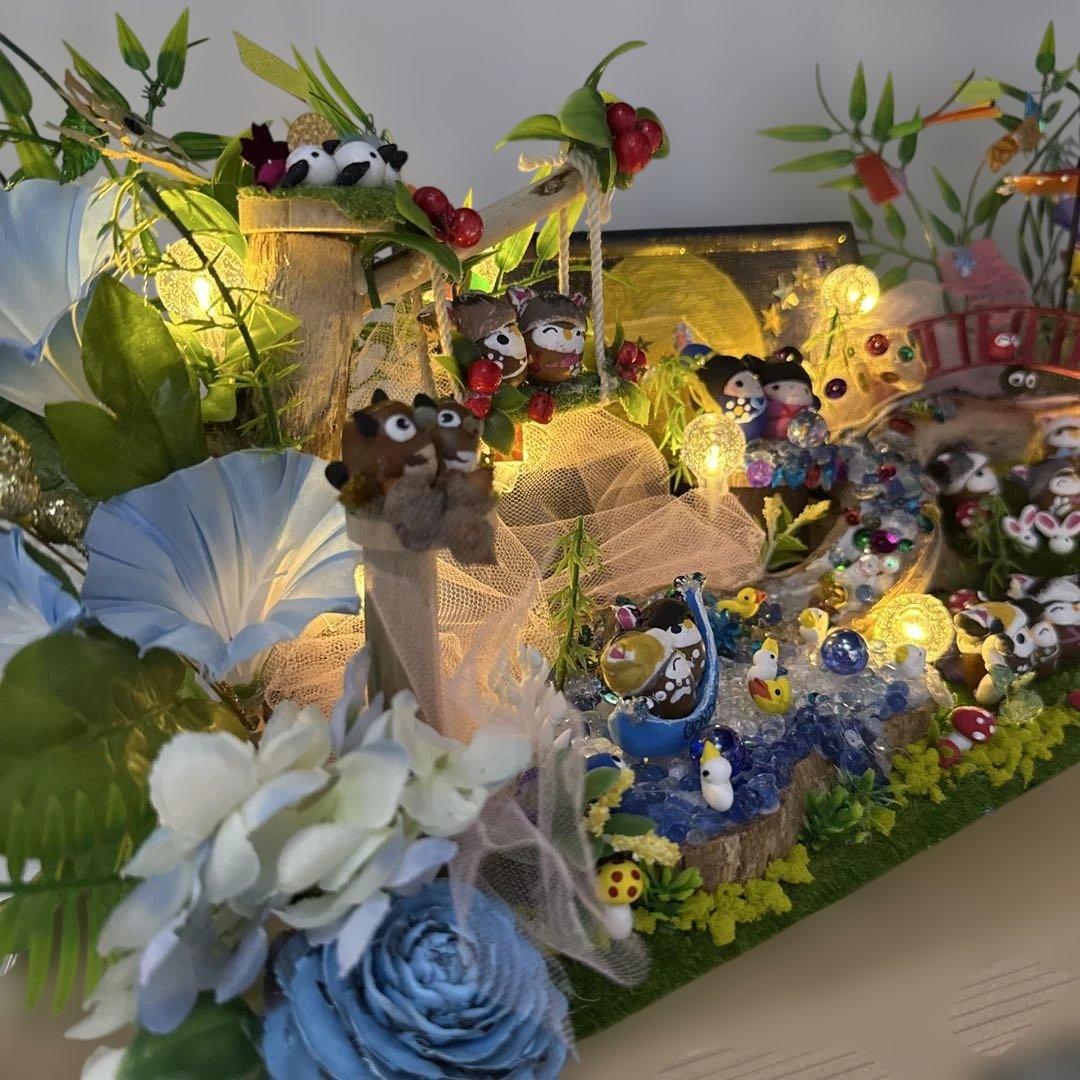 どんぐりアート♡2025年度　猫帽子BIG七夕オブジェ♡