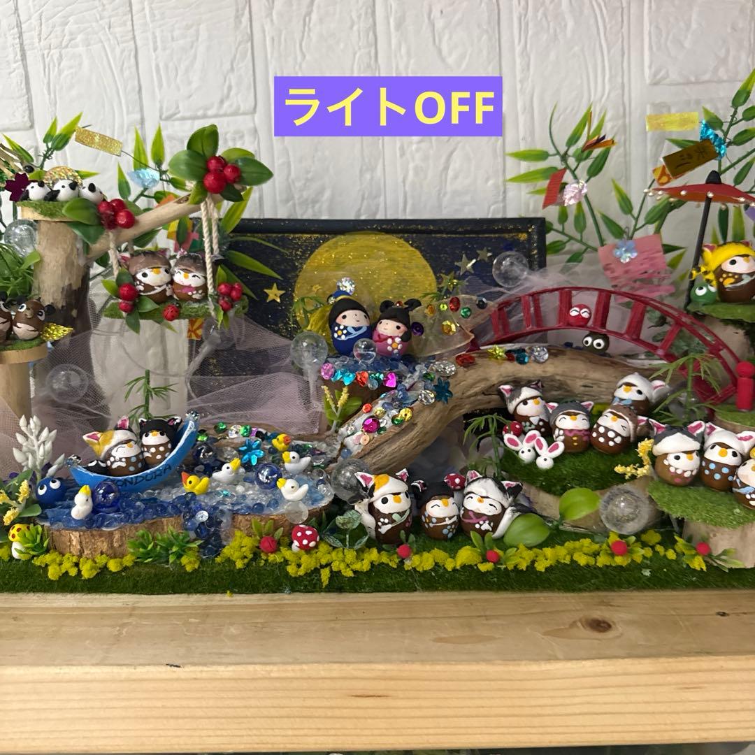 どんぐりアート♡2025年度　猫帽子BIG七夕オブジェ♡