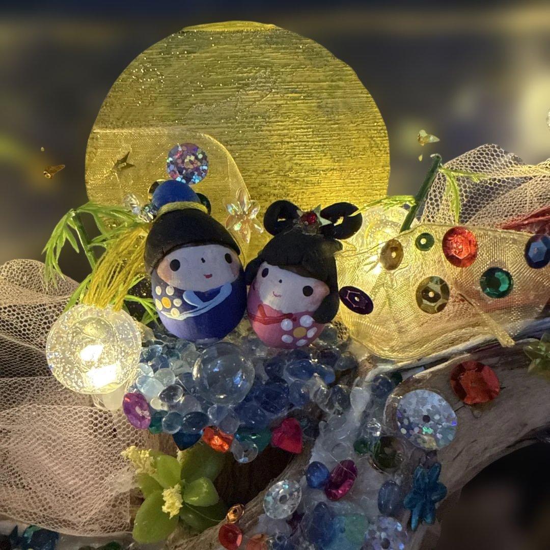 どんぐりアート♡2025年度　猫帽子BIG七夕オブジェ♡