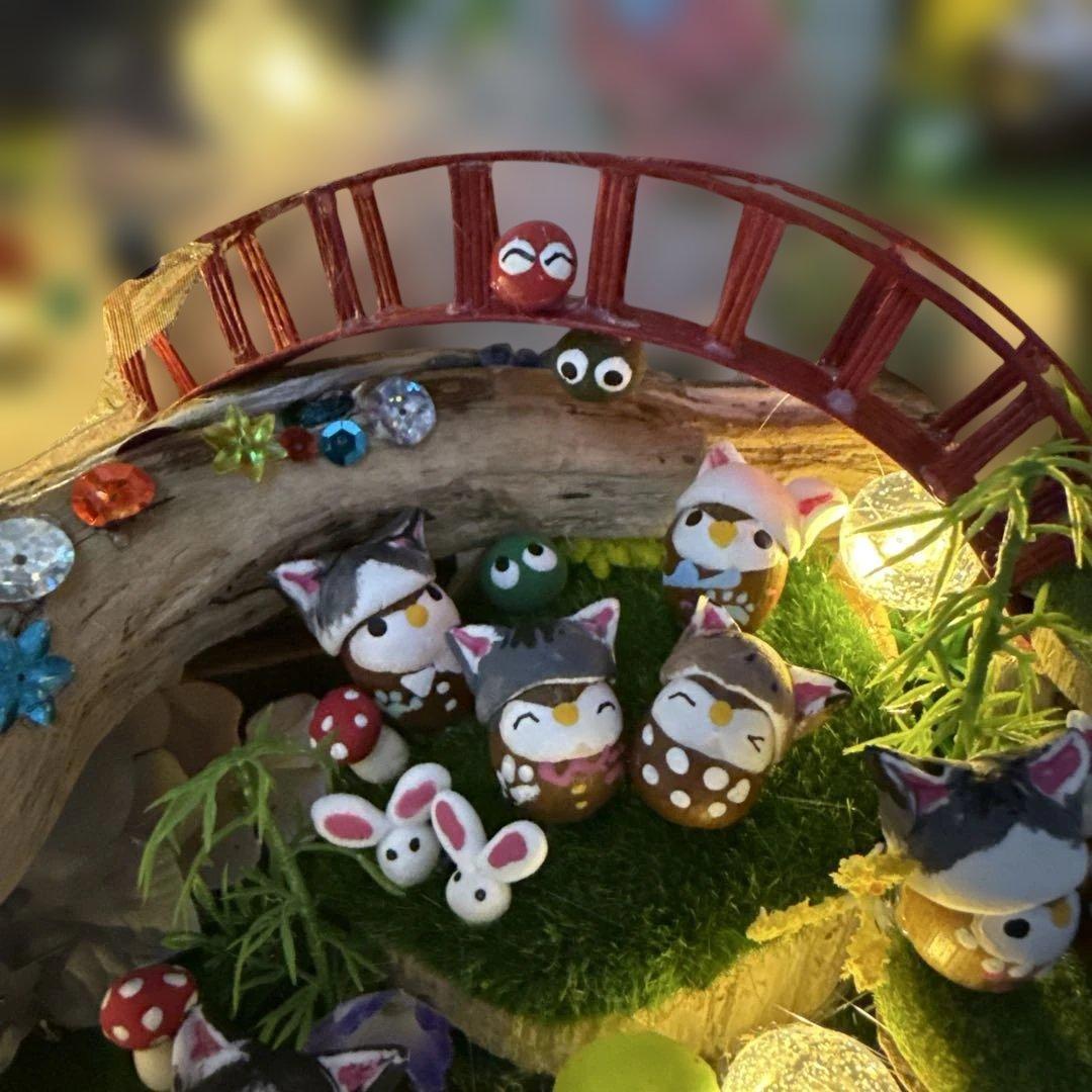 どんぐりアート♡2025年度　猫帽子BIG七夕オブジェ♡