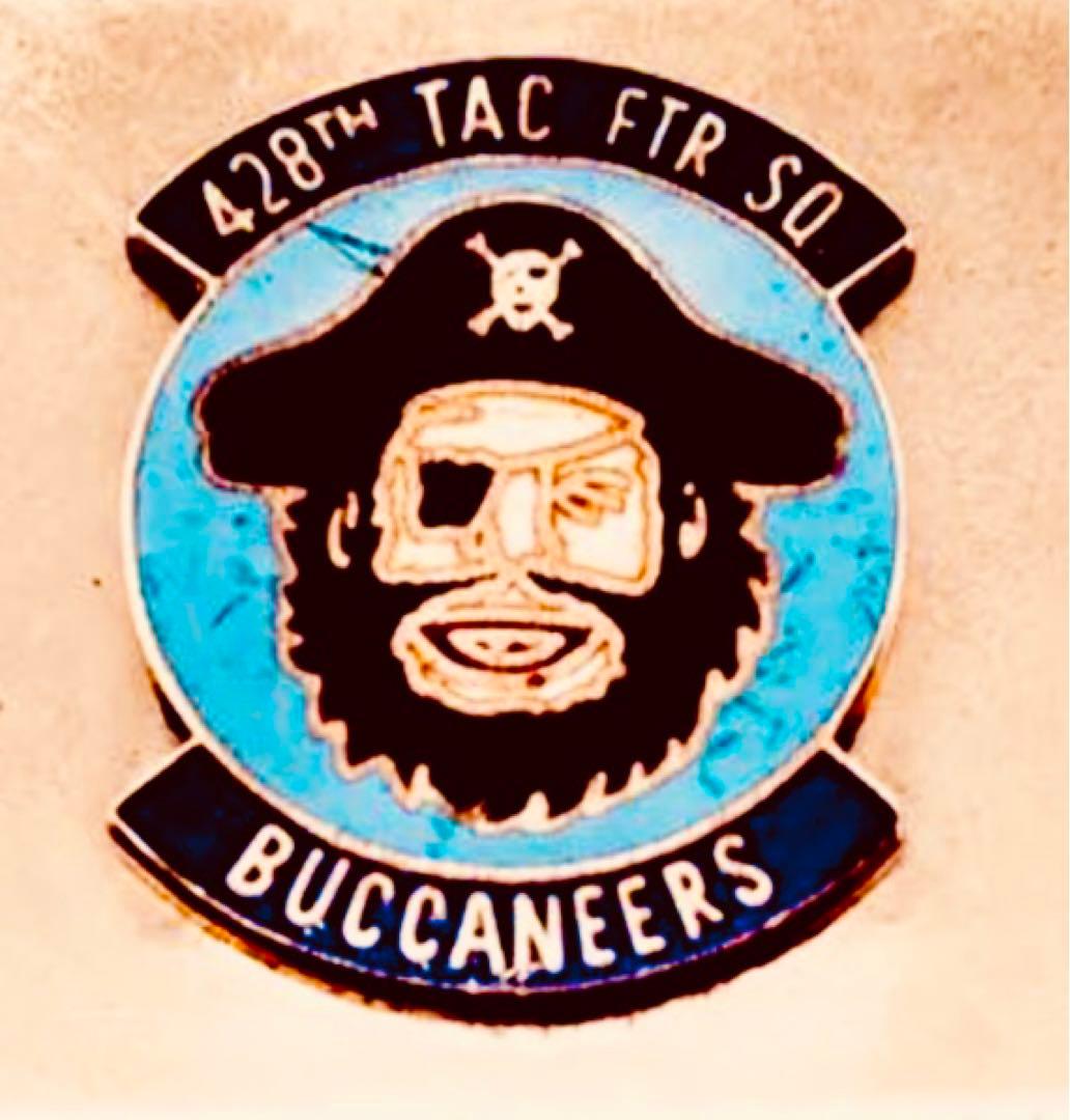 シルバー／銀張り☆USAF.米空軍第428戦闘飛行隊＊バッカニアズ＊スコードロン