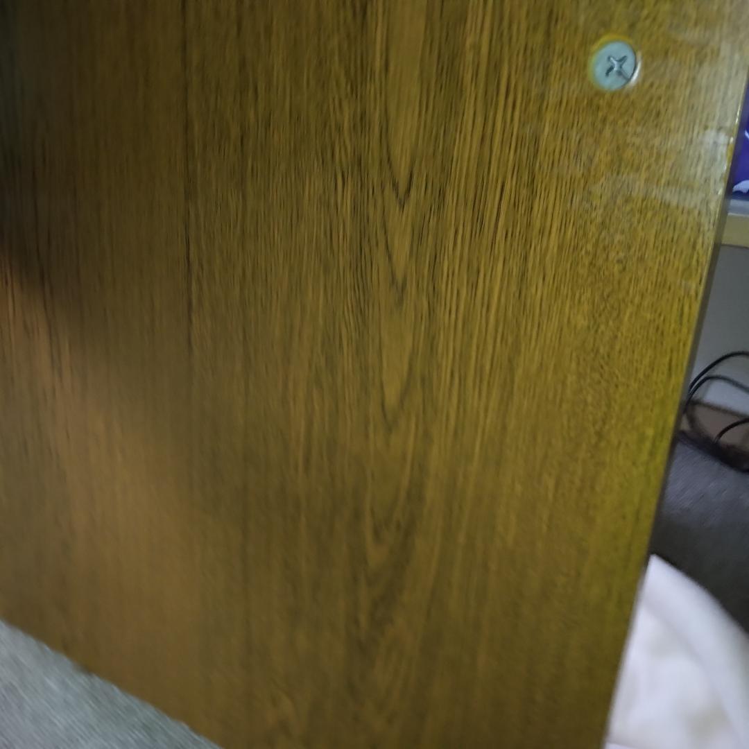 新春大セール！美品！木製デスクPC置き台付きワゴン引き出し2つ付き ブラウン