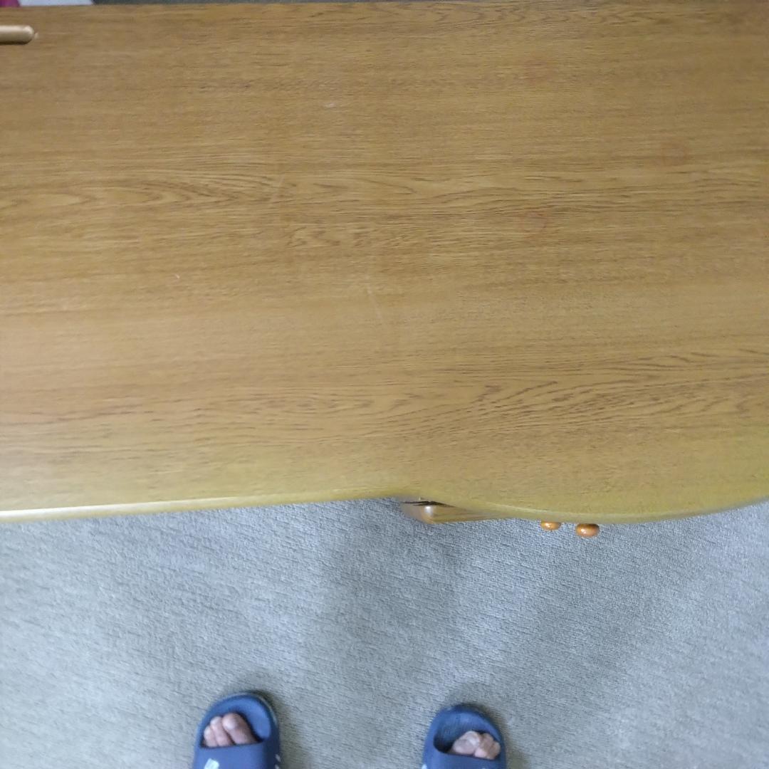 新春大セール！美品！木製デスクPC置き台付きワゴン引き出し2つ付き ブラウン