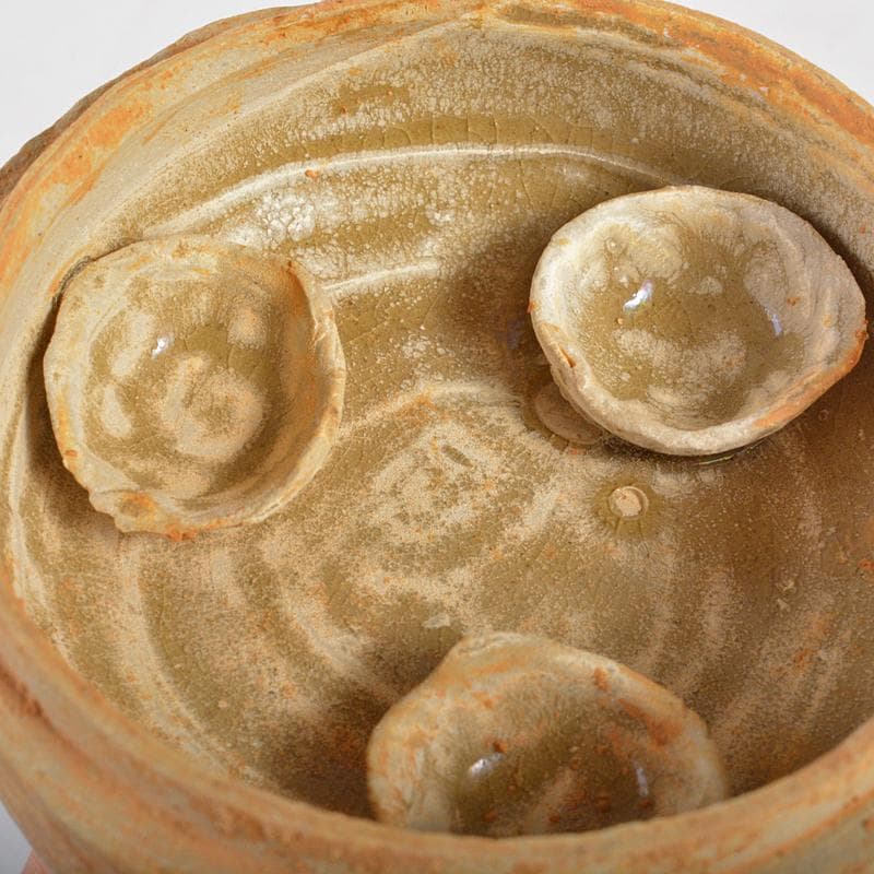 中国　越州窯青磁　花文　蓋物　盒子　N　7292E