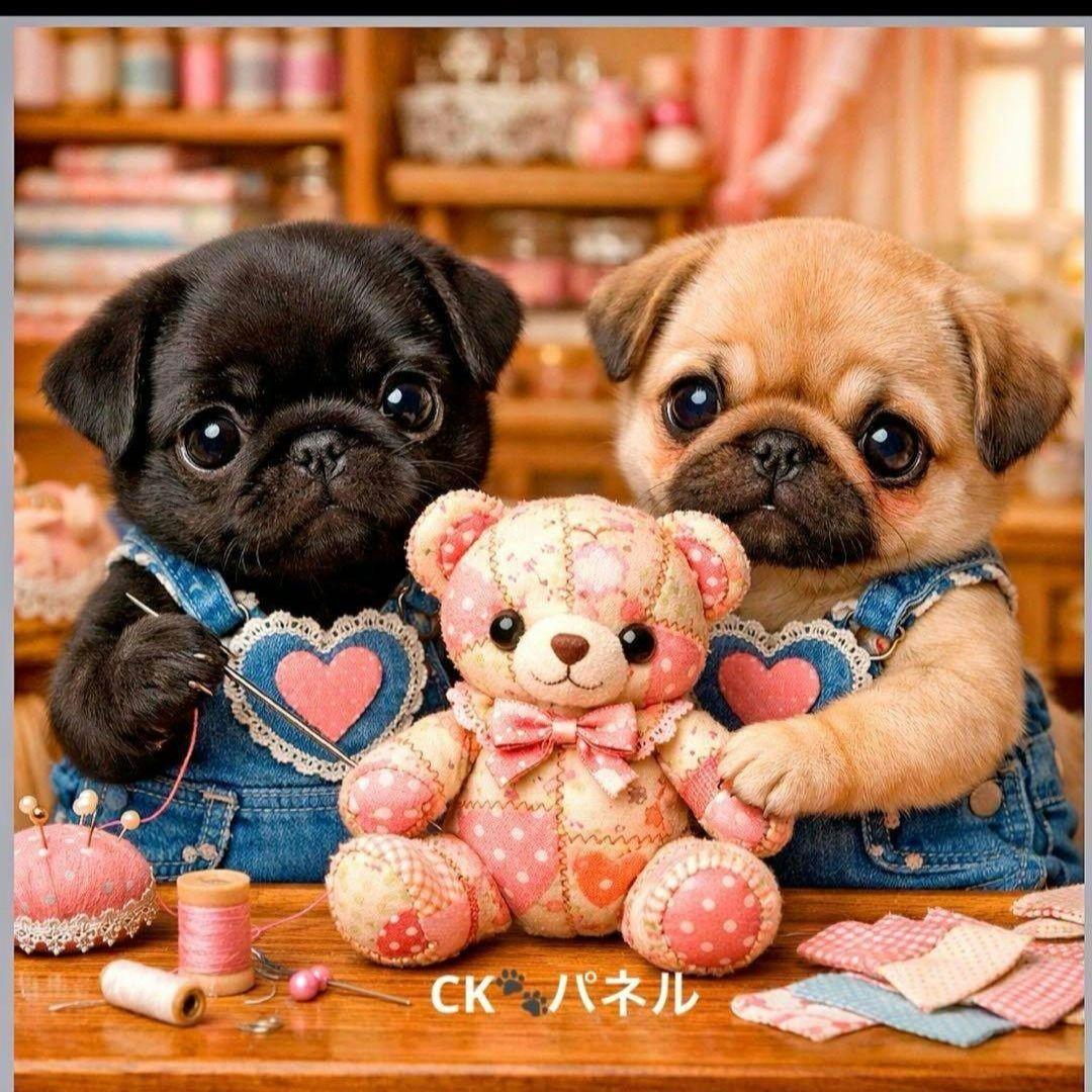 激レアパグパネル生地　ハンドメイド