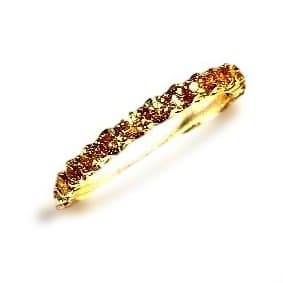 K18無着色天然ヴィヴィトイエロ－ダイヤリング、1.15ct.サイズ22.0号！
