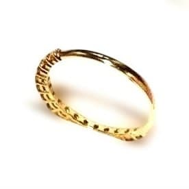 K18無着色天然ヴィヴィトイエロ－ダイヤリング、1.15ct.サイズ22.0号！