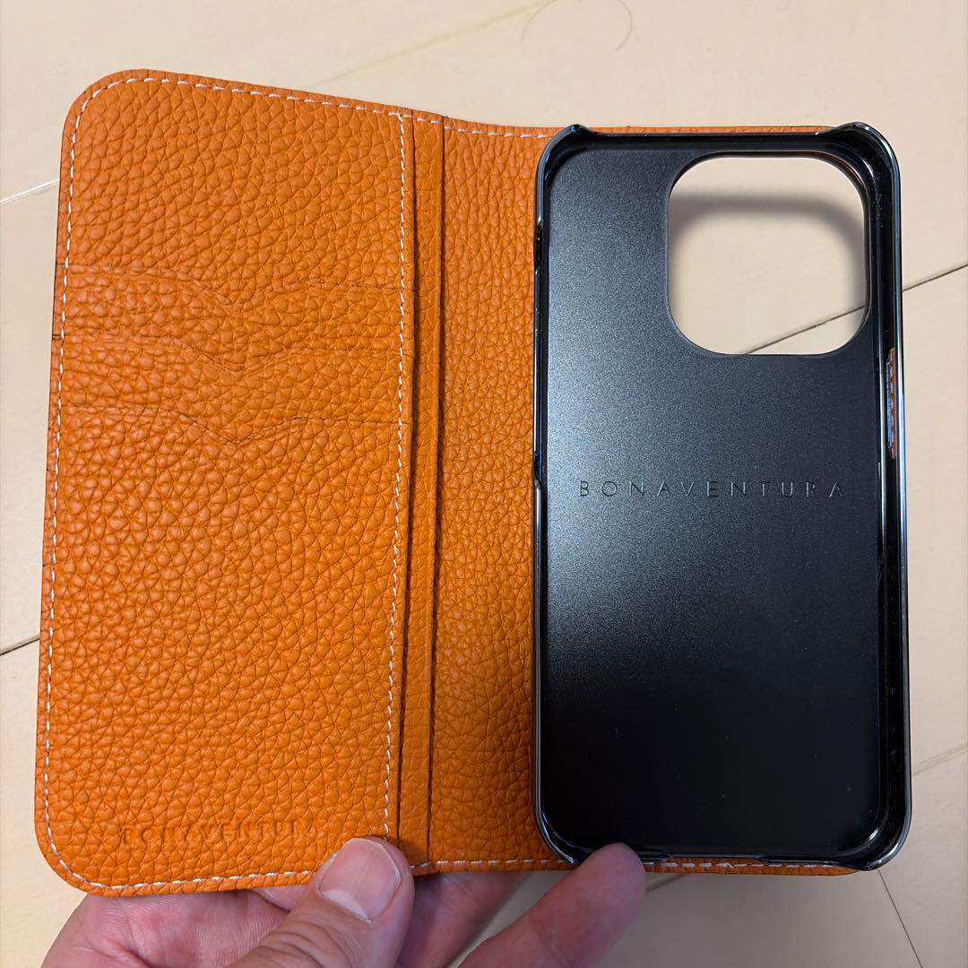 BONAVENTURA 手帳型ケース ネイビー　iPhone15pro用