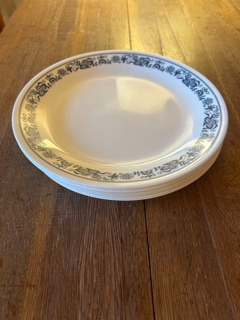 【中古】 Corelle 皿 9枚セット 直径25センチ