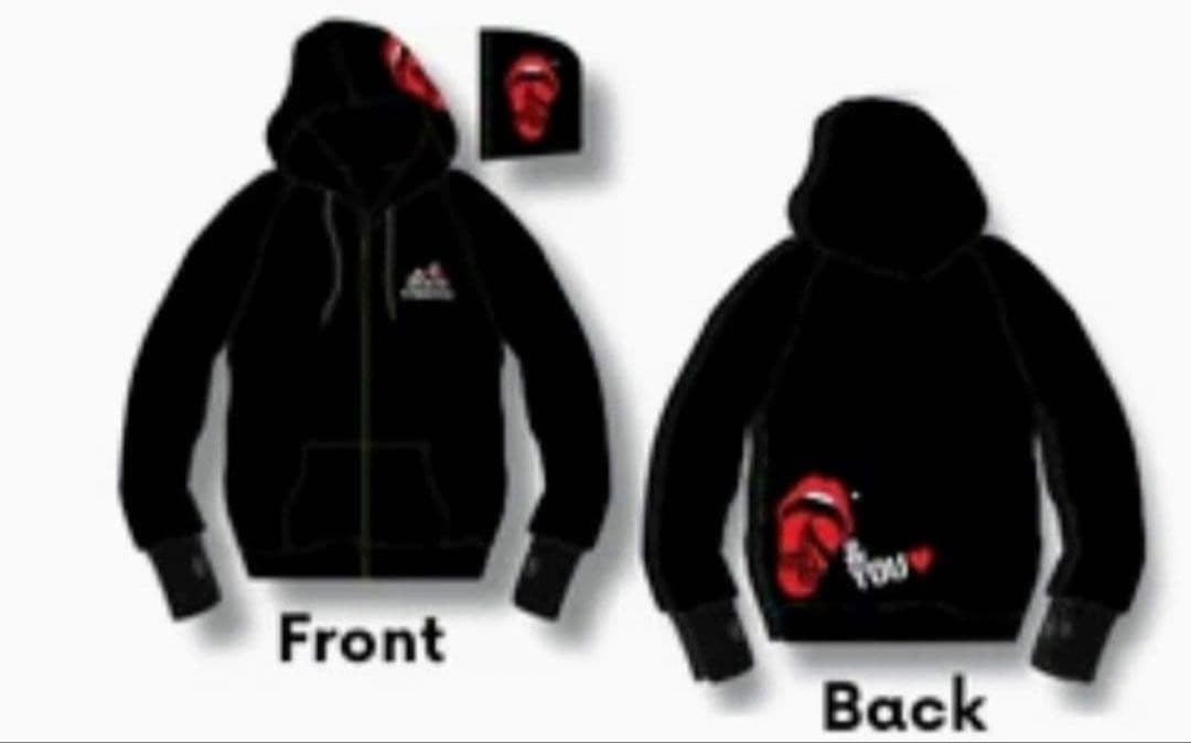 Acid Black Black Cherry XL パーカー