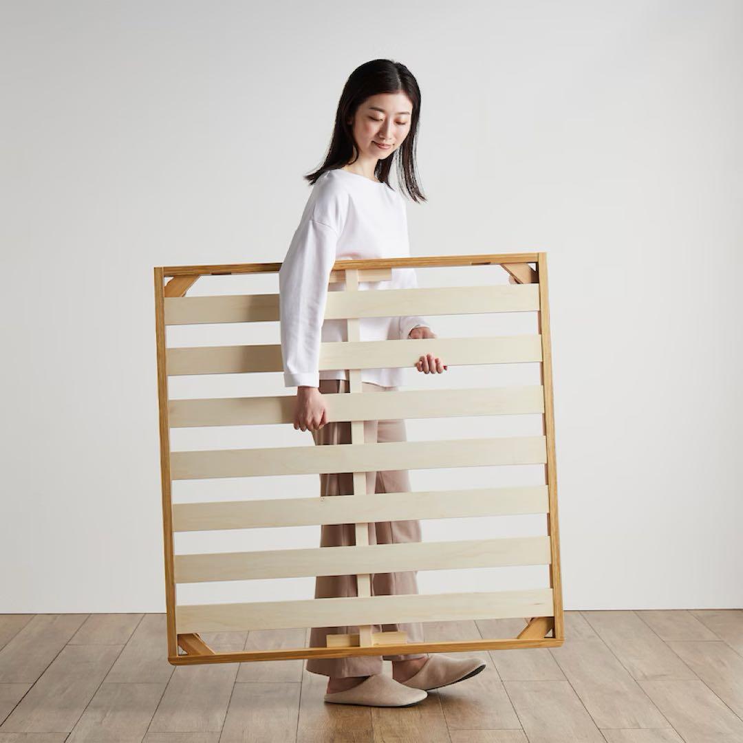 【3月2日23時まで】タモ材のすのこベッド