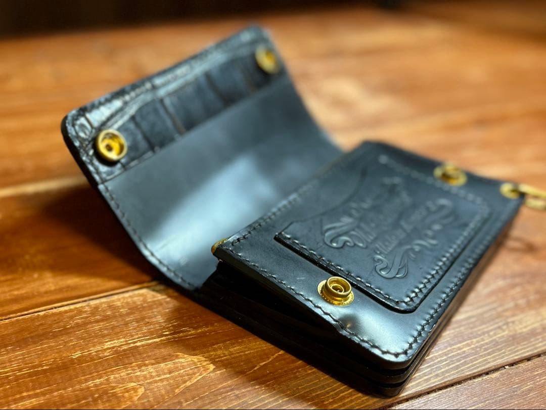 トラッカーウォレット TW-03 クロコダイル × コードバン仕様