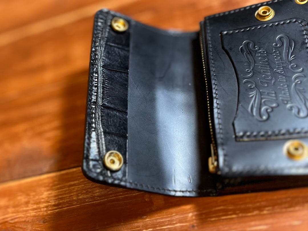 トラッカーウォレット TW-03 クロコダイル × コードバン仕様