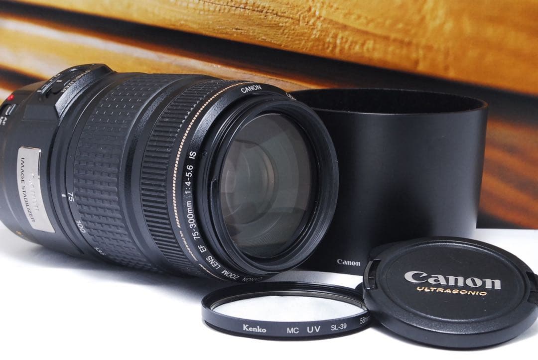 美品 Canon EF 75-300mm IS USM☆超望遠レンズ☆人気望遠！