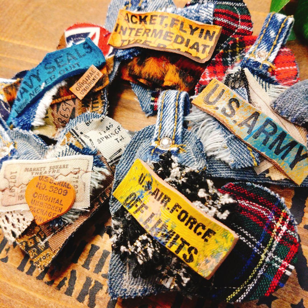 678♡クッション　チャーム　ハート　ヴィンテージ　ジャンクジャーナル　材料