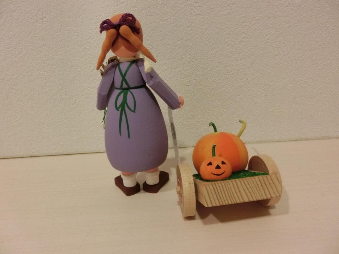 美品　ドイツ製　Bettina Franke　かぼちゃを運ぶ少女　ハロウィン