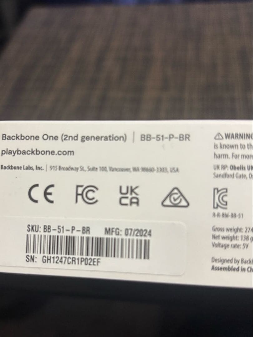 BACKBONE ゲームコントローラー