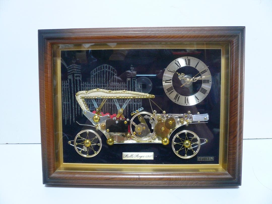 シチズン 置き時計 スイープクォーツ トランジスタ 時計パーツアート 昭和レトロ