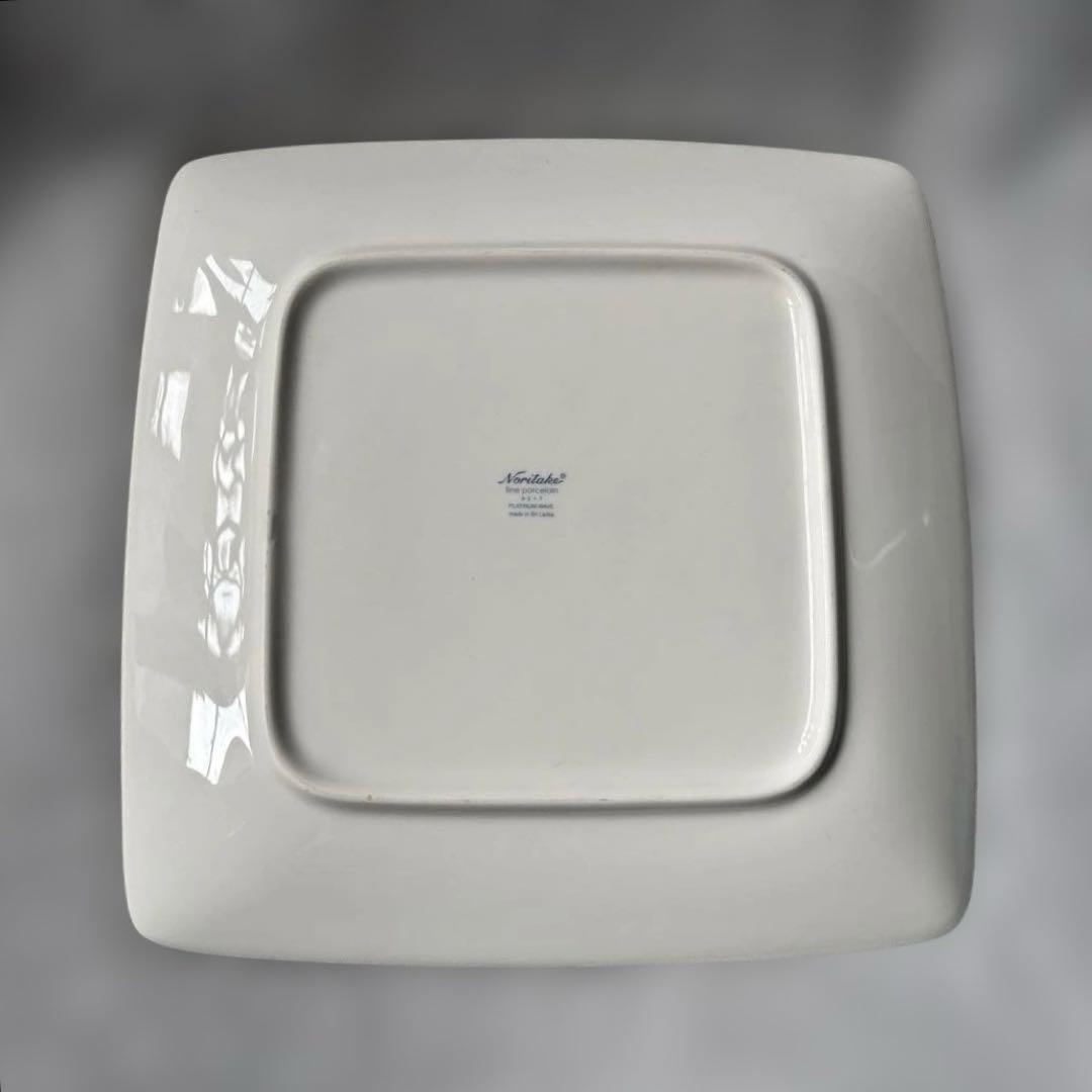 Noritake プラチナウェイブ スクエアプレート　平皿3枚セット