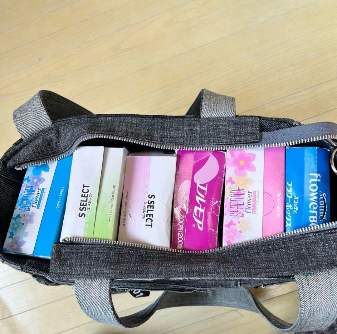 黒デニムトートバッグ　ショルダー　big size ハンドメイド