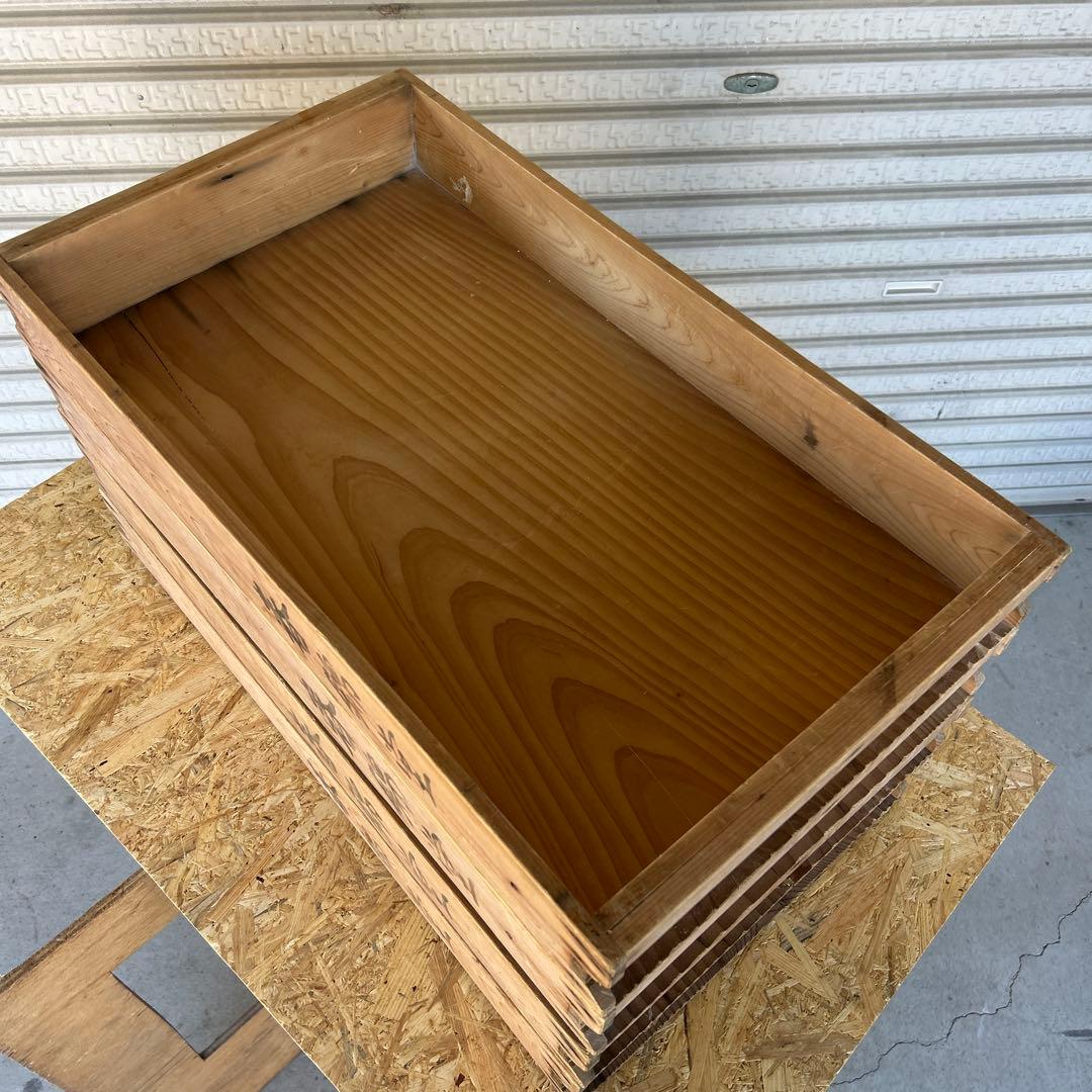 木箱/もち箱/ばんじゅう/アンティーク/古道具/昭和レトロ/ 5箱セット 蓋付き