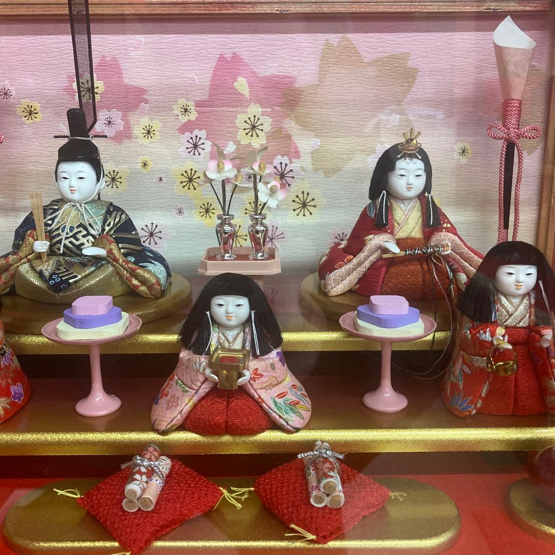 雛人形木目込５人飾り