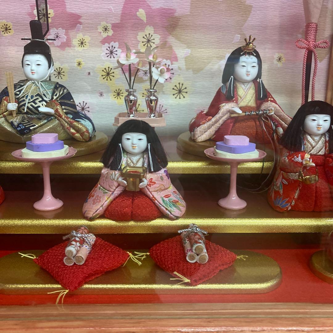 雛人形木目込５人飾り