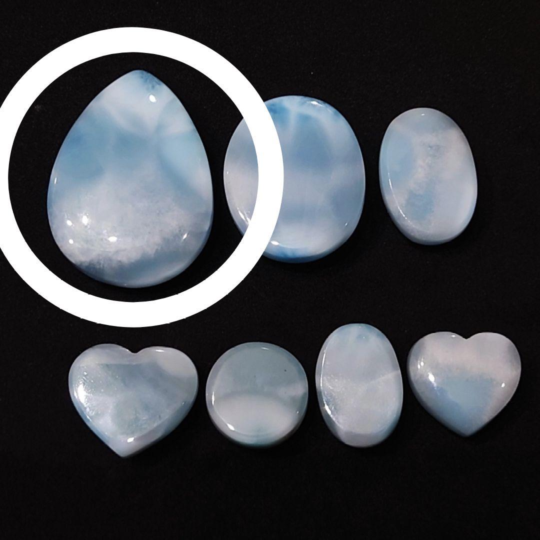 ★ラリマー しずく型 超大粒ルース 25g(SA+)