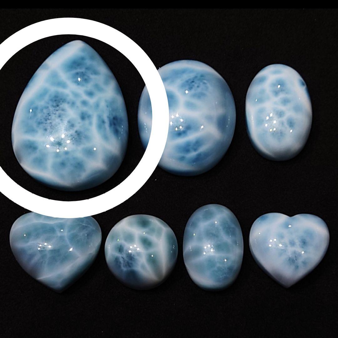 ★ラリマー しずく型 超大粒ルース 25g(SA+)