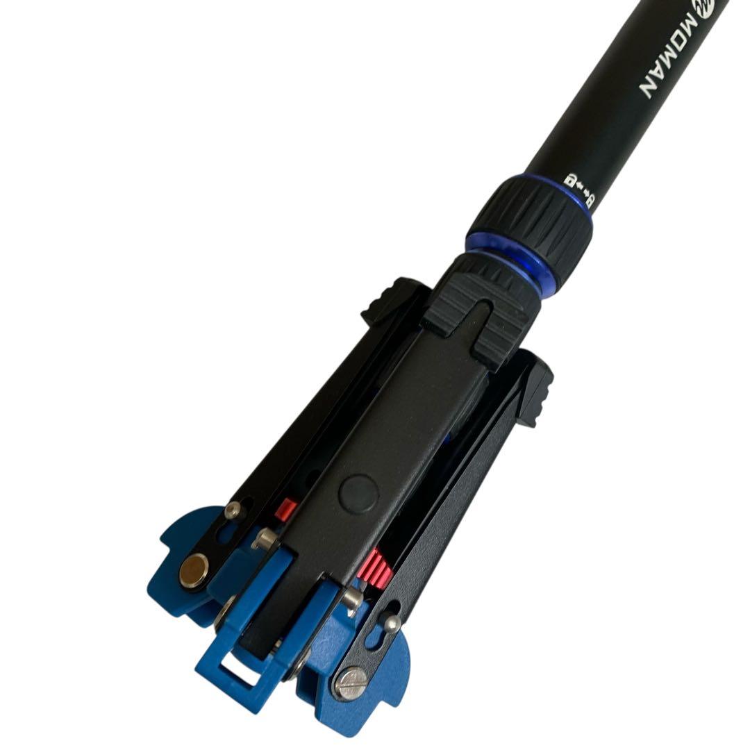 MOMAN ポータブルアルミカメラ一脚伸縮式トラベル一脚　三脚スタンドベース付②