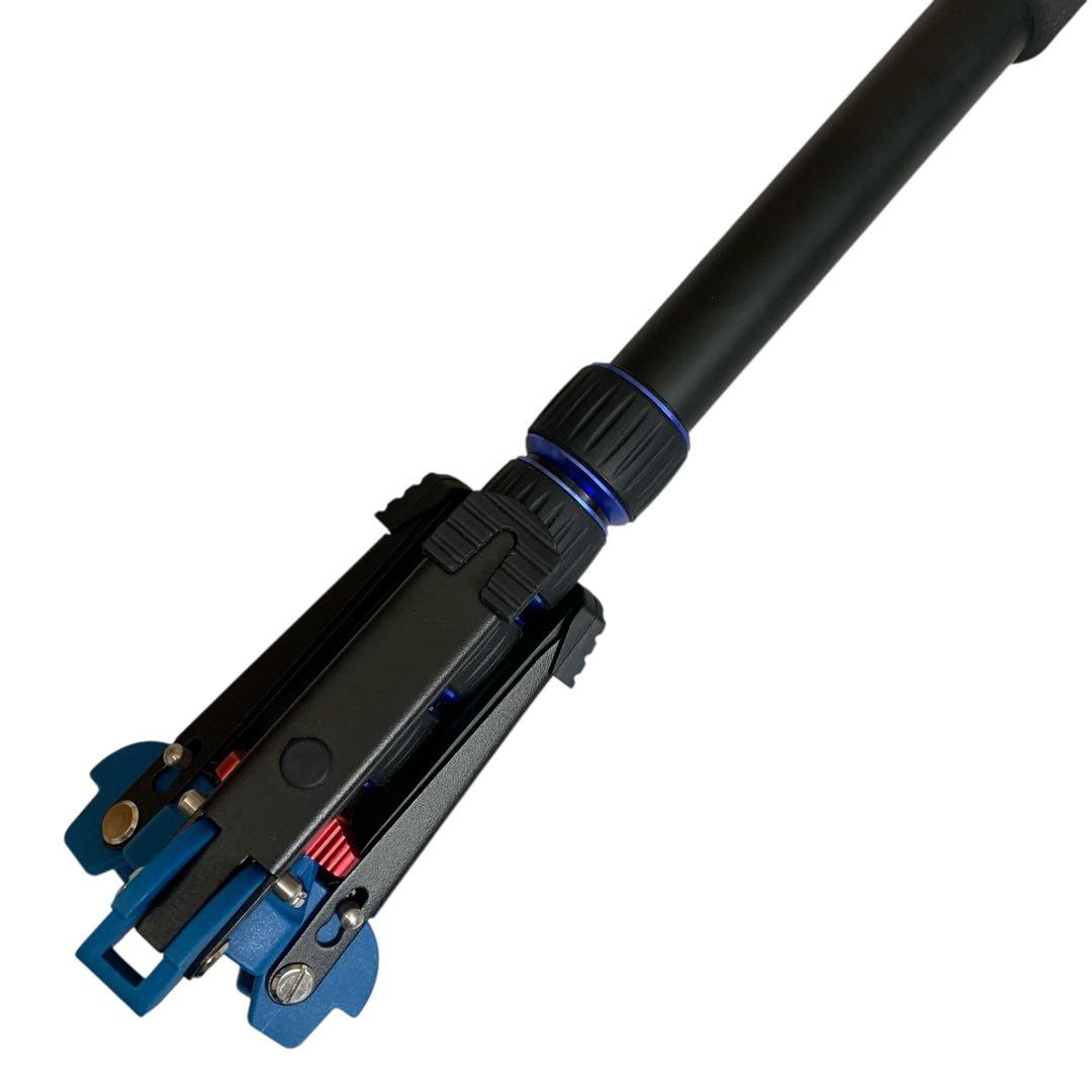 MOMAN ポータブルアルミカメラ一脚伸縮式トラベル一脚　三脚スタンドベース付②