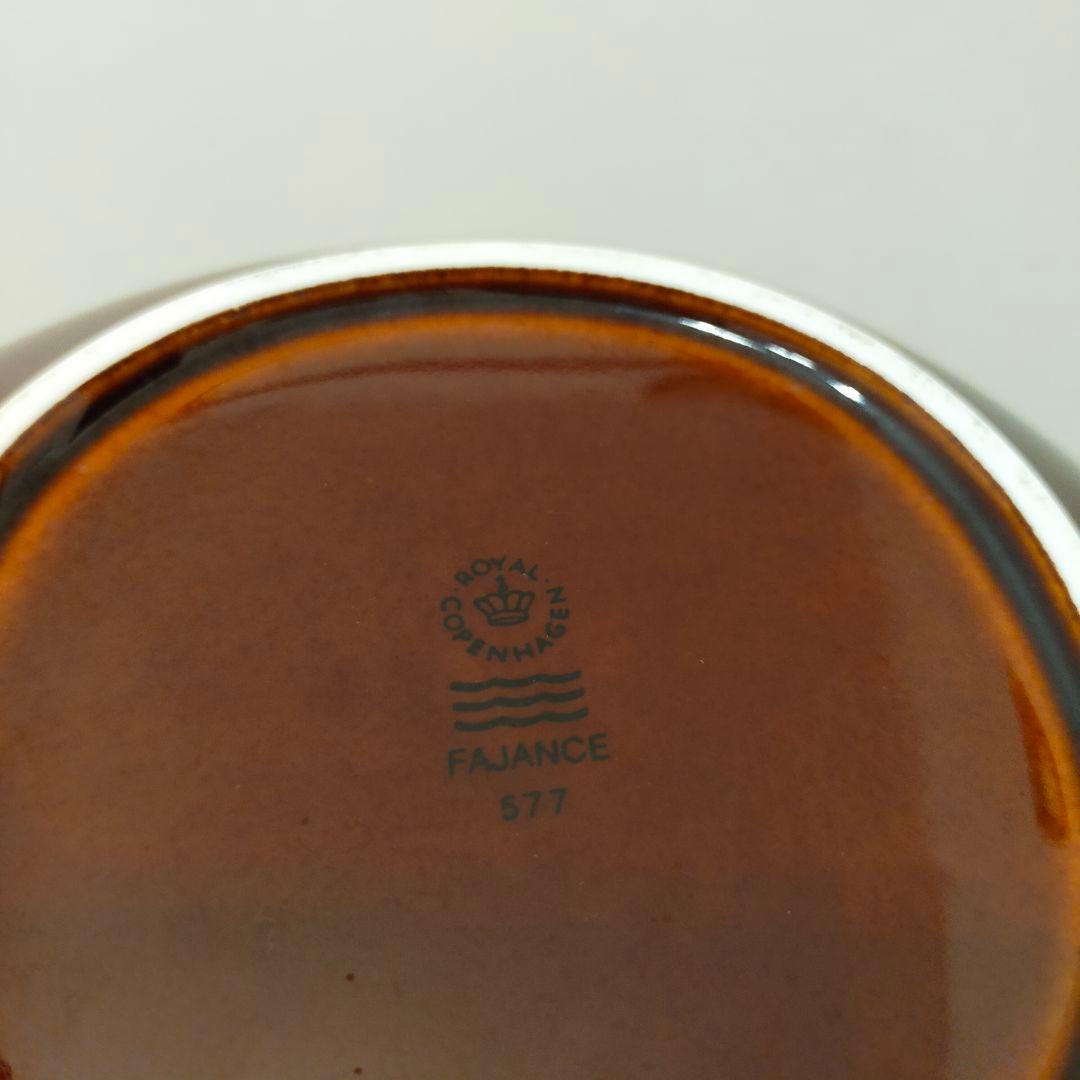 ロイヤルコペンハーゲン FAJANCE フィッシュ 魚 ボウル 大 茶色 ペア