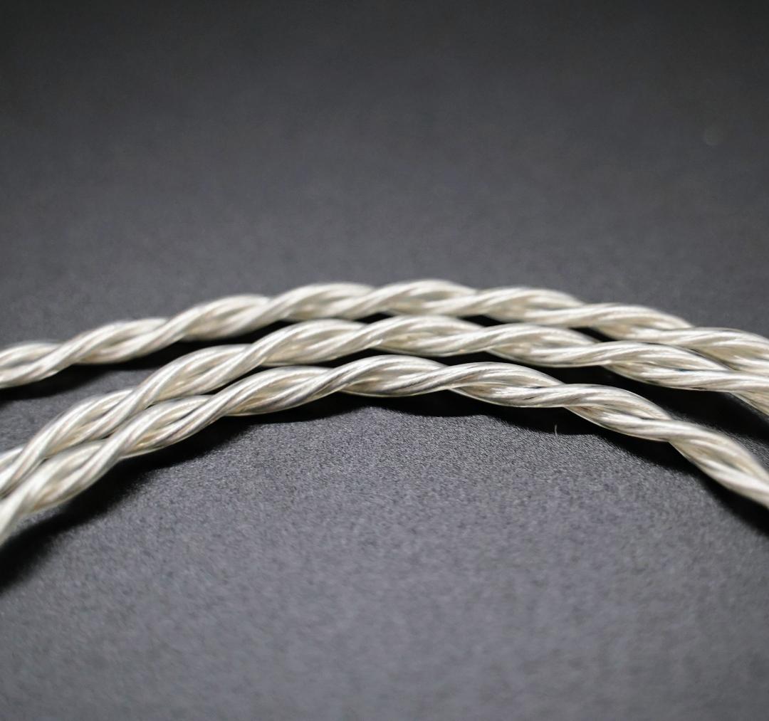 最高峰7N 超冷凍製単結晶銅銀メッキ！リケーブル2Pin/4.4mmL字バランス