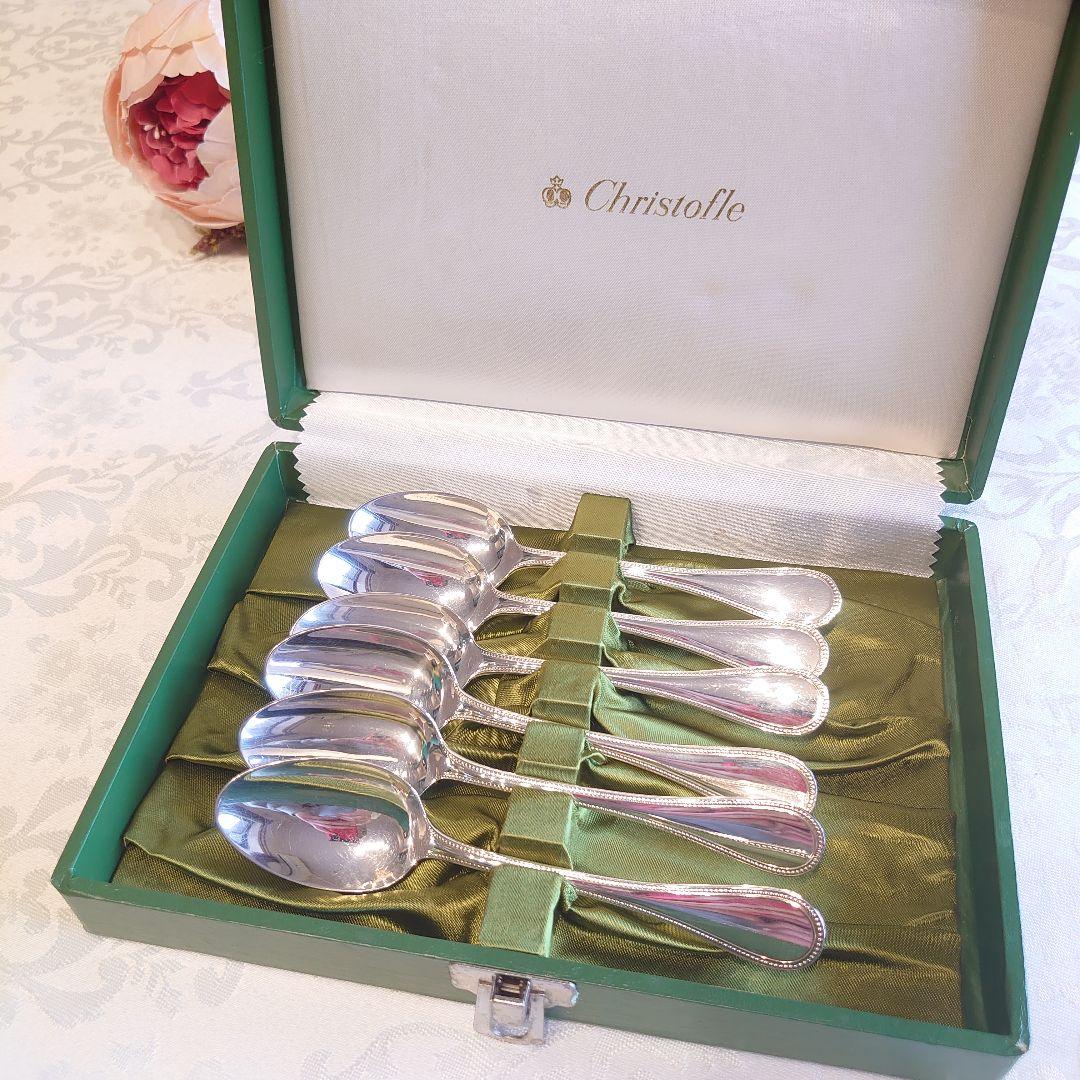 クリストフル　パール　スプーンセット　箱付