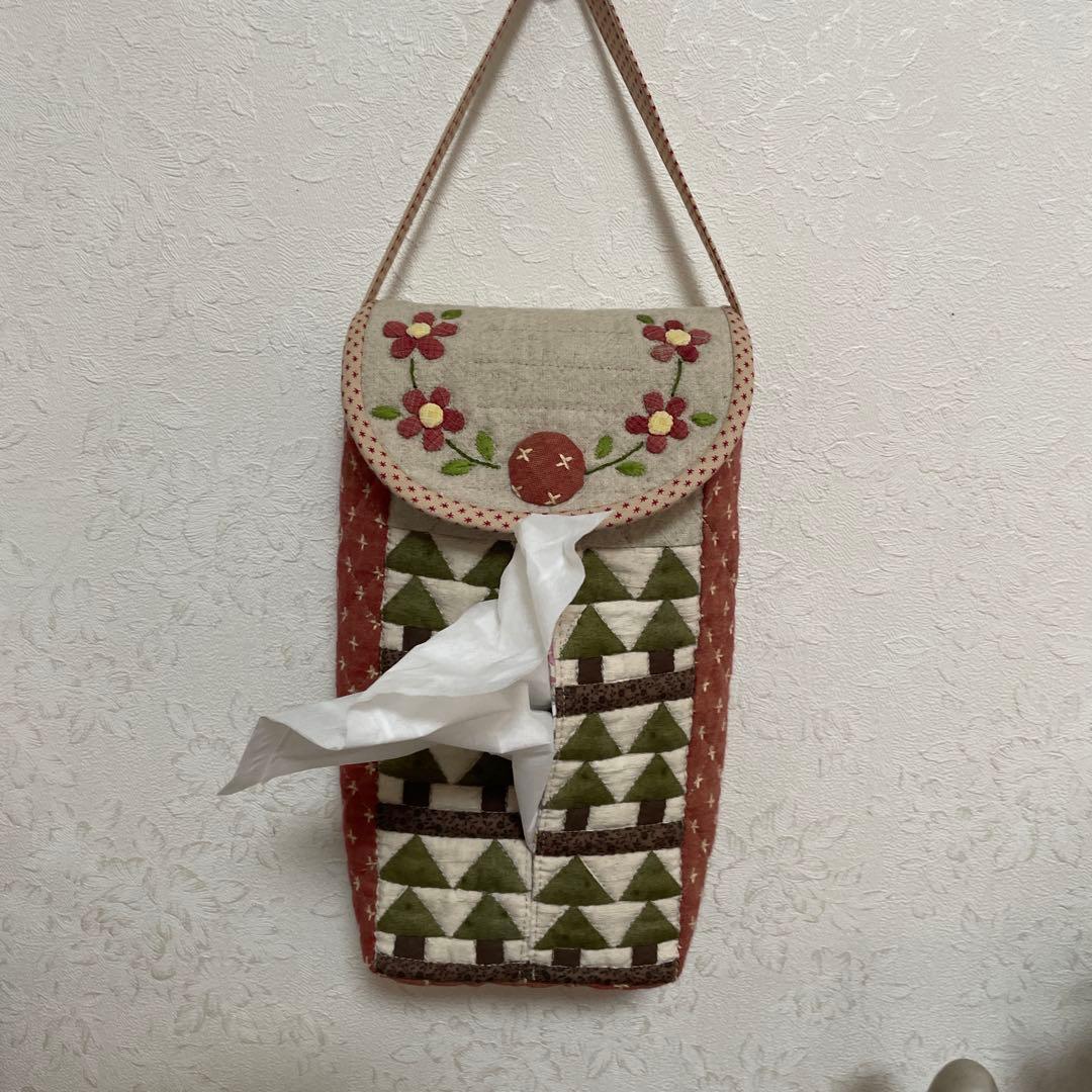 パッチワークキルト　テッシュBOXカバー　ハンドメイド 3点