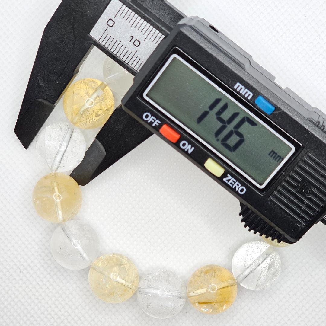 ゴールドシルバー ブレスレット【大玉14mm】