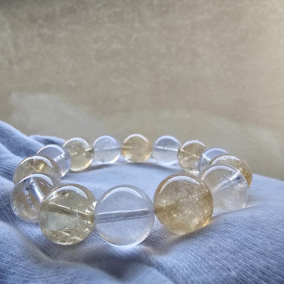 ゴールドシルバー ブレスレット【大玉14mm】