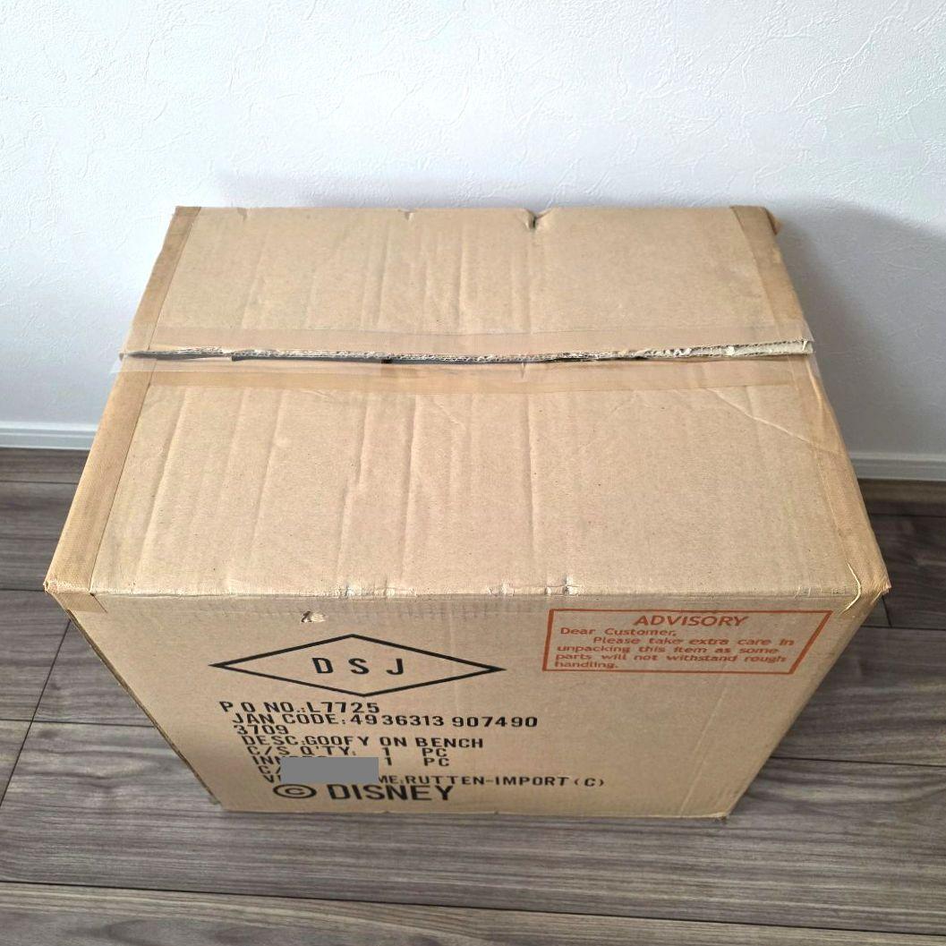 【グーフィー】グーフィー　オン　ベンチ　ビッグフィギュア　箱あり　未使用　希少