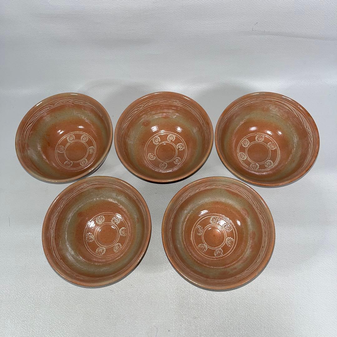 茶道具　御本三島　数茶碗　十客