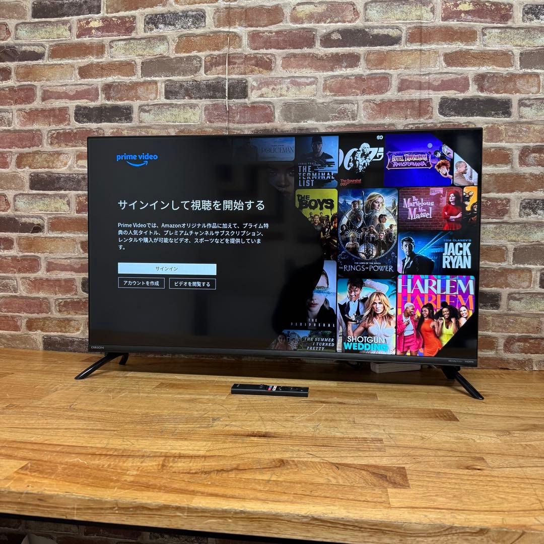 ORION 40インチ チューナーレス スマートテレビ SAFH401 アプリ○