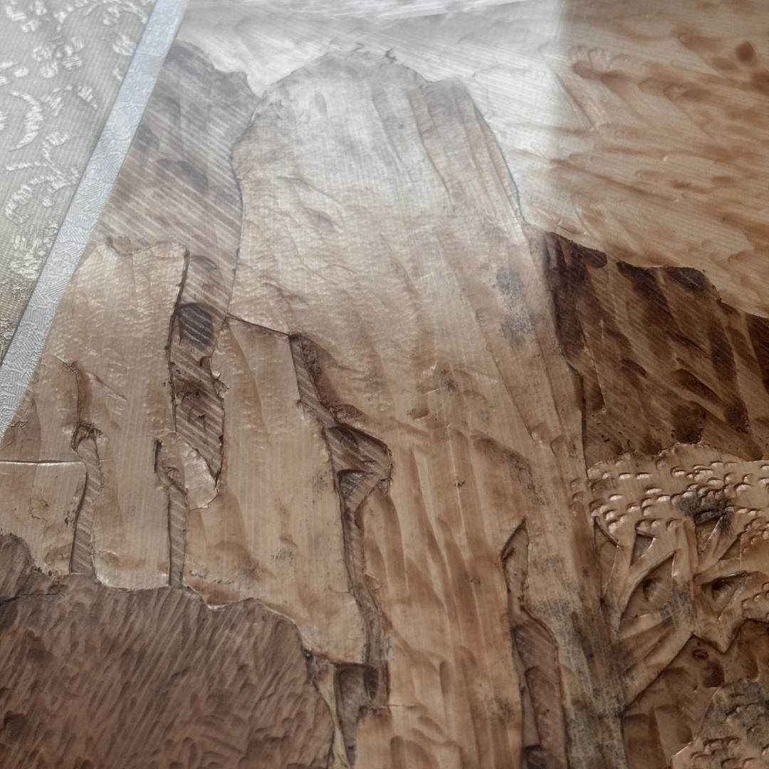 中国・重慶市人民政府　贈呈　天然竹画「雄姿 三峡」