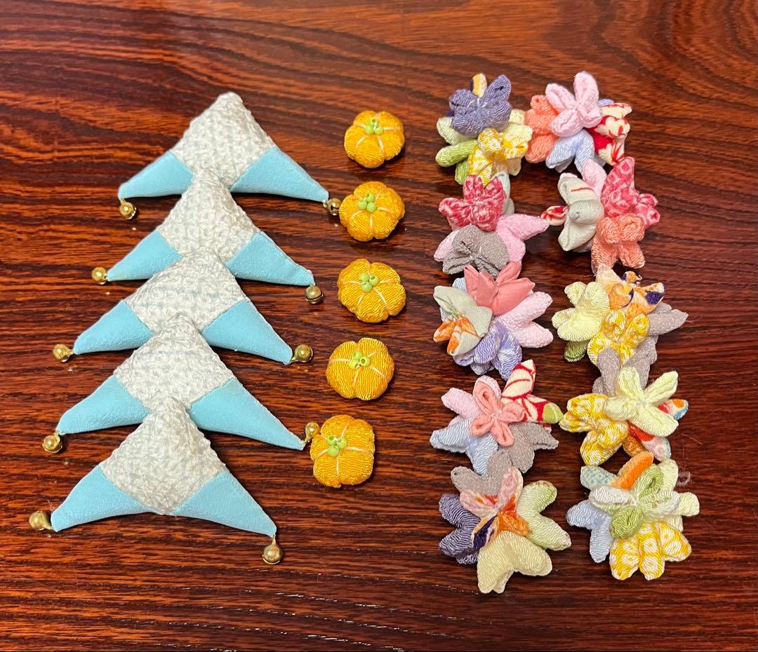 【ハンドメイド】さげもん飾りパーツ　材料３５点まとめて　雛祭り