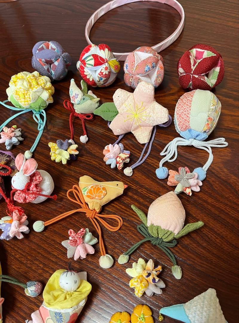 【ハンドメイド】さげもん飾りパーツ　材料３５点まとめて　雛祭り