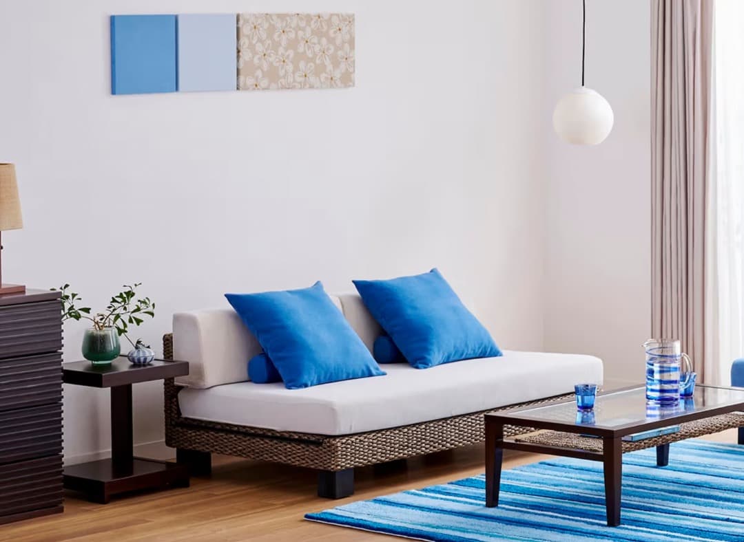 a.flat ケイ・ローソファ コーナー&ベンチのセット3人 (ヒヤシンス)