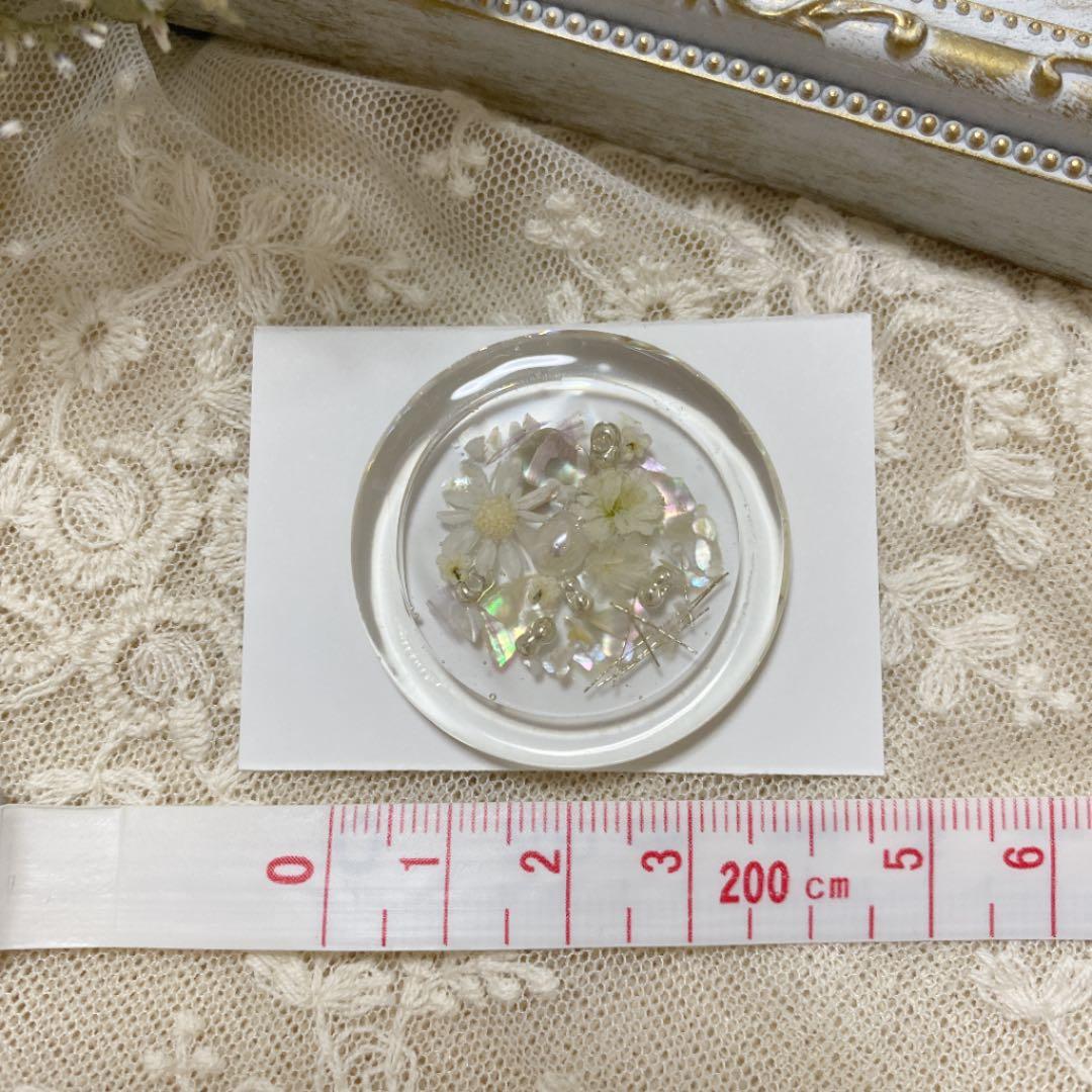 ハンドメイド　レジン　お花　ヘアゴム　ポニーフック　ブローチ　no.180