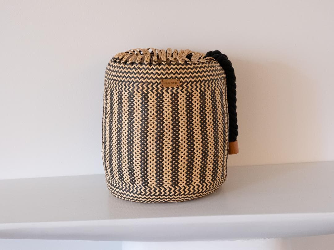 【レア】日本未発売 HANDEPラタン編み 収納バスケット（大）｜ハンドメイド