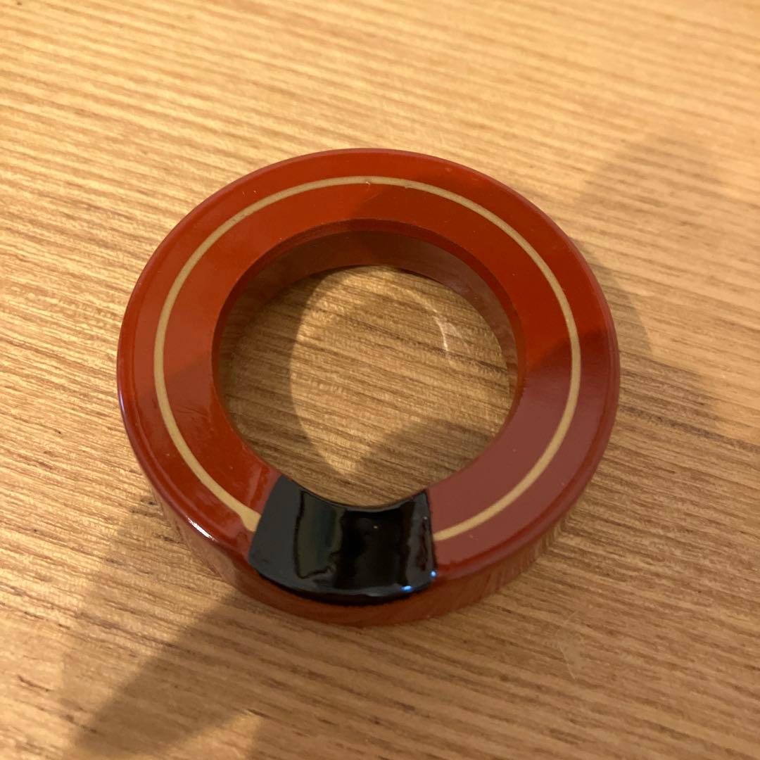 A-壁 箸置き 5客セット 漆器 おてしょ 御手塩 箸置き 和食器 朱塗り