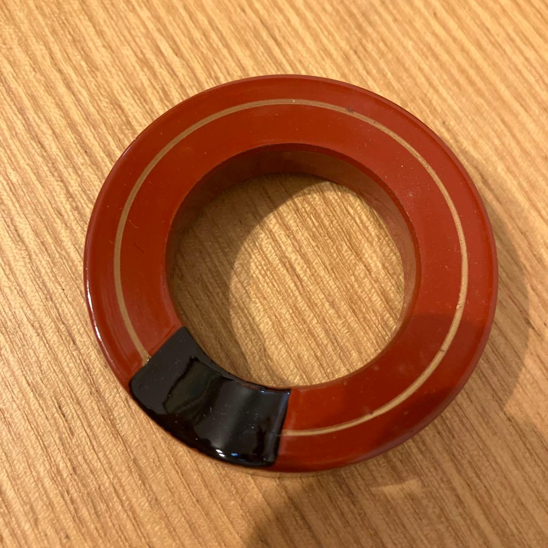 A-壁 箸置き 5客セット 漆器 おてしょ 御手塩 箸置き 和食器 朱塗り