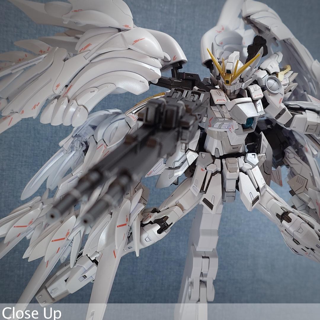 MG ウイングガンダムゼロ \" white カスタム\" パール塗装完成品